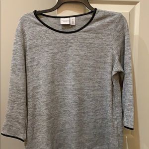 Chico’s Size 1 trimmed sweater NWOT